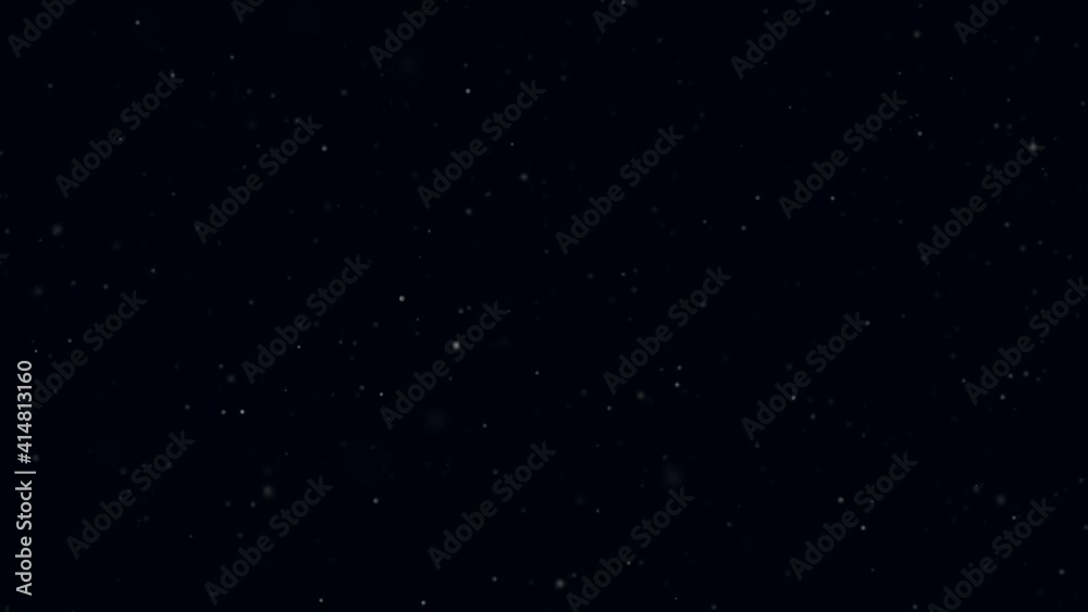Atmospheric dust particles isolated on black background. Place it over your footage in screen or add mode.