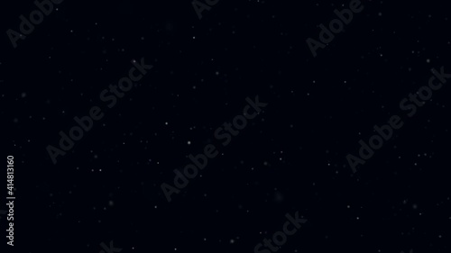 Atmospheric dust particles isolated on black background. Place it over your footage in screen or add mode.