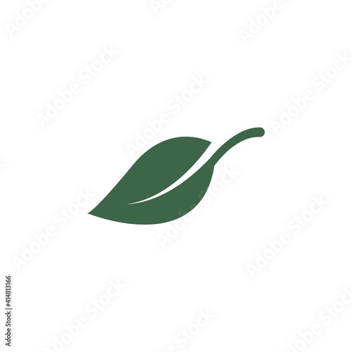 green leaf ecology nature element vector icon