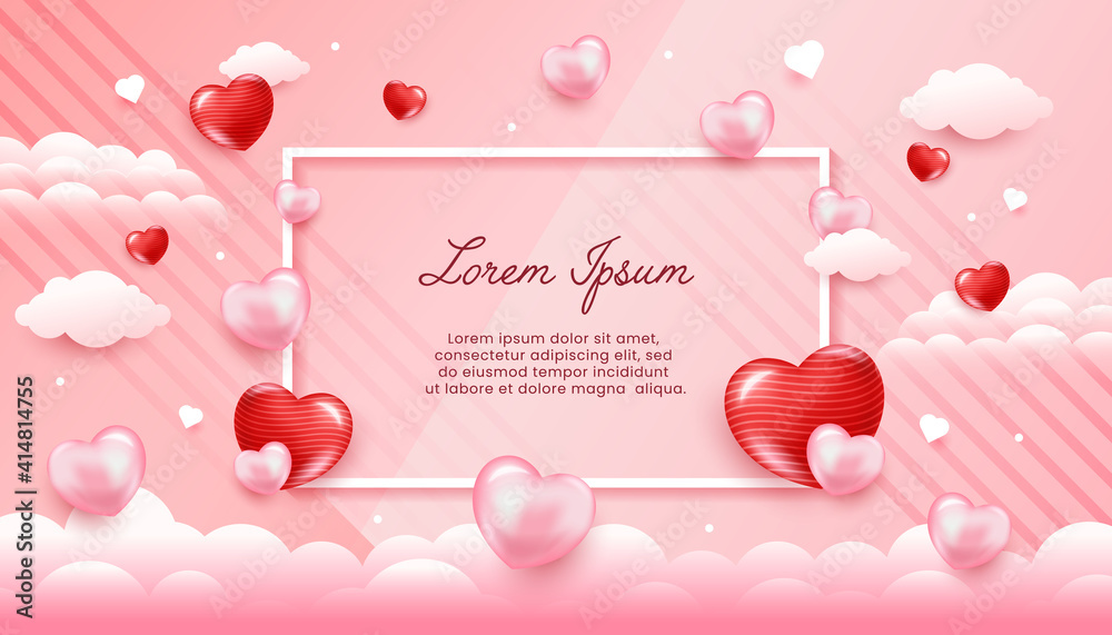 Romantic background with shape heart