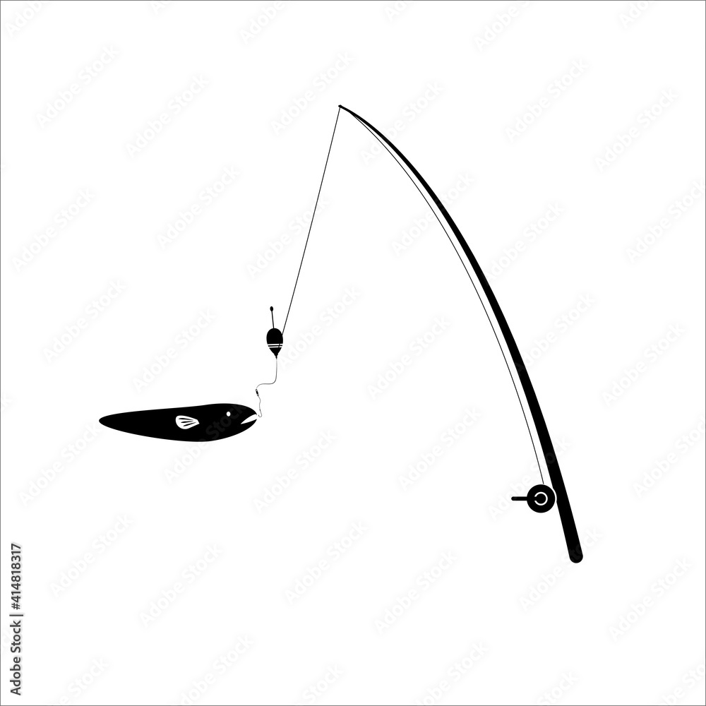 illustration of fishing, fishing line, hook, buoy, catfish, fishing line illustration of fishing, fishing line, hook, buoy, catfish, fishing line