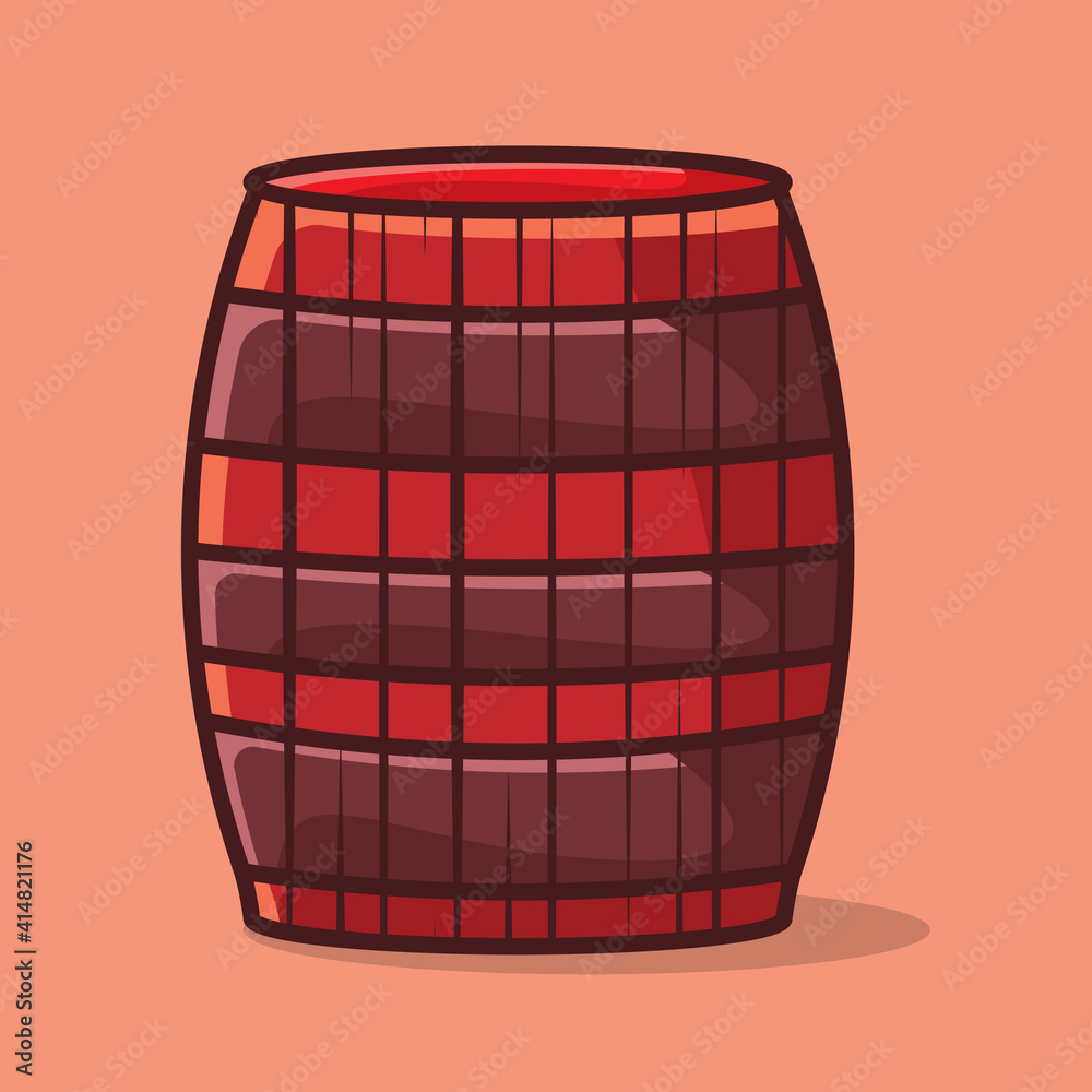 beer barrel isolated cartoon vector illustration in flat style beer barrel isolated cartoon vector illustration in flat style