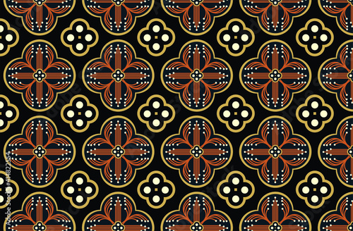 Indonesian batik motif, Batik is a technique of wax-resist dyeing applied to whole cloth, or cloth made using this technique originated from Indonesia. EPS 10
