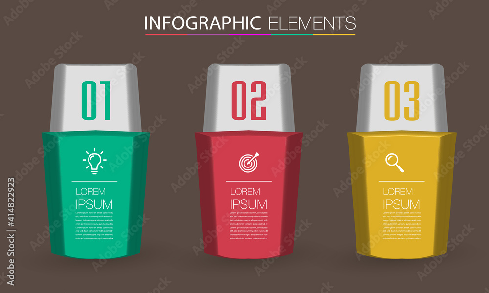 modern 3D text box template, banner Infographics modern 3D text box template, banner Infographics