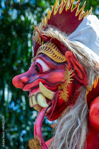 Ogoh-ogoh are statues built for the Ngrupuk parade, which takes place on the eve of Nyepi day in Bali, Indonesia