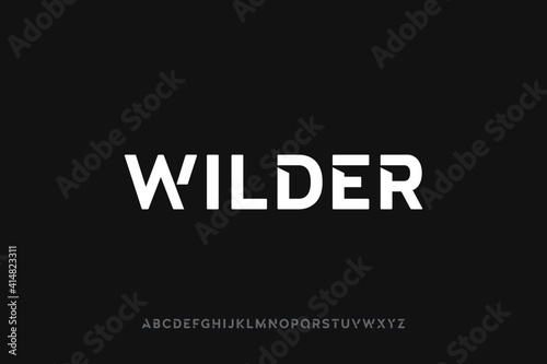 Wilder, a strong, bold and modern uppercase alphabet.