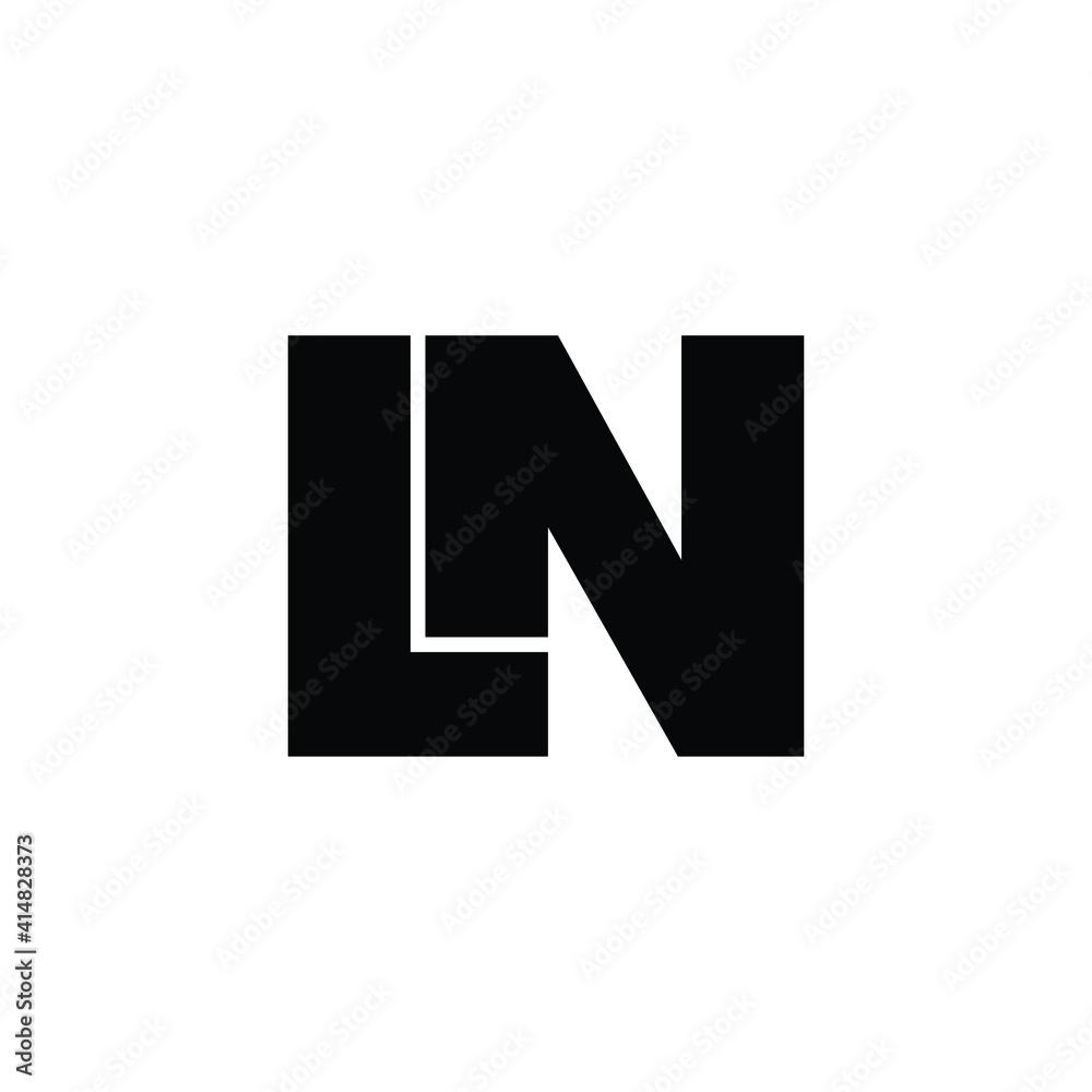 Letter LN simple logo design vector Letter LN simple logo design vector