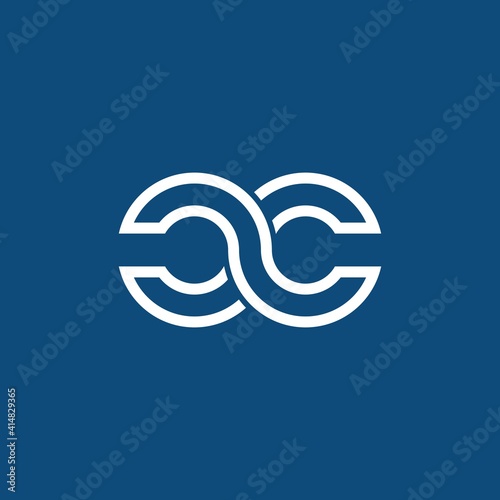 Foto Initial letter cc infinity circle monogram logo