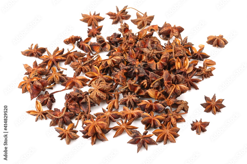 Obraz premium star anise on white background