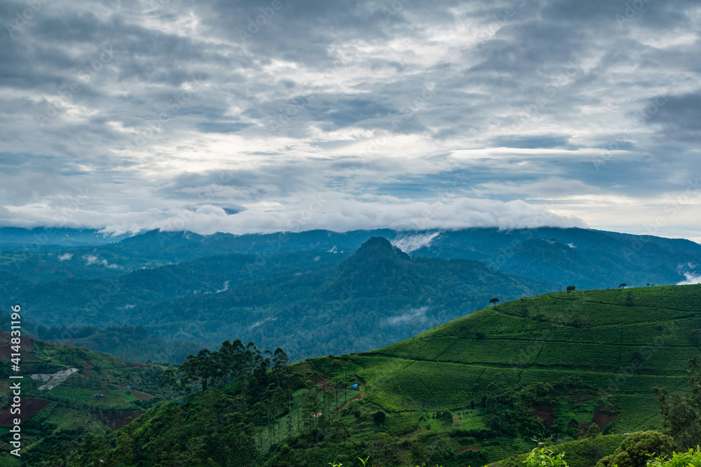 mountains and clouds