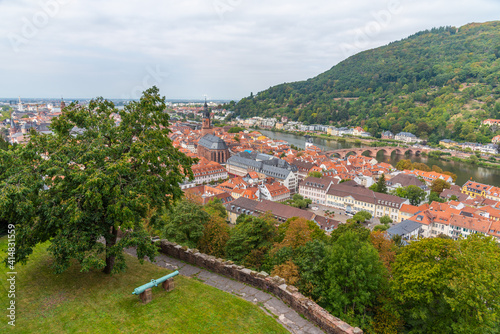 Aerial view of the old town of Heidelberg, Germany photo