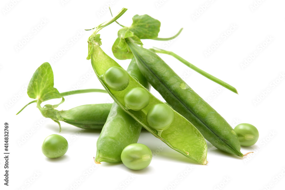 Fresh peas on white background Fresh peas on white background