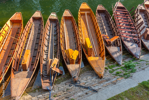 Gondola on river Neckar in Tubingen, Germany photo