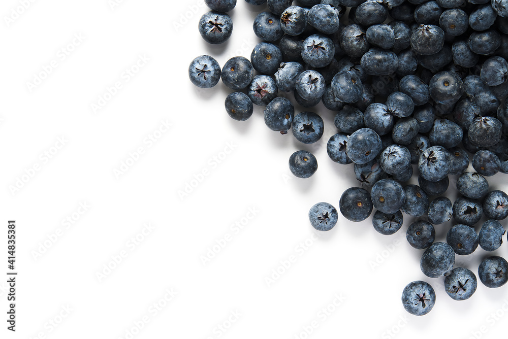 Blueberries with a clipping path, on a white background Blueberries with a clipping path, on a white background
