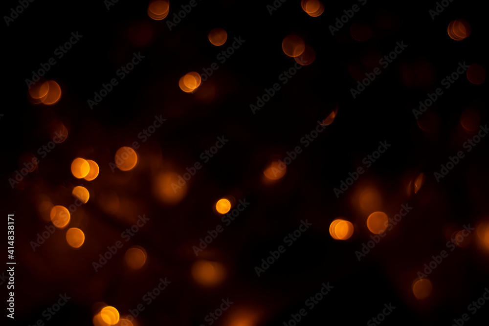 Abstract dark orange dots black background for texture Abstract dark orange dots black background for texture