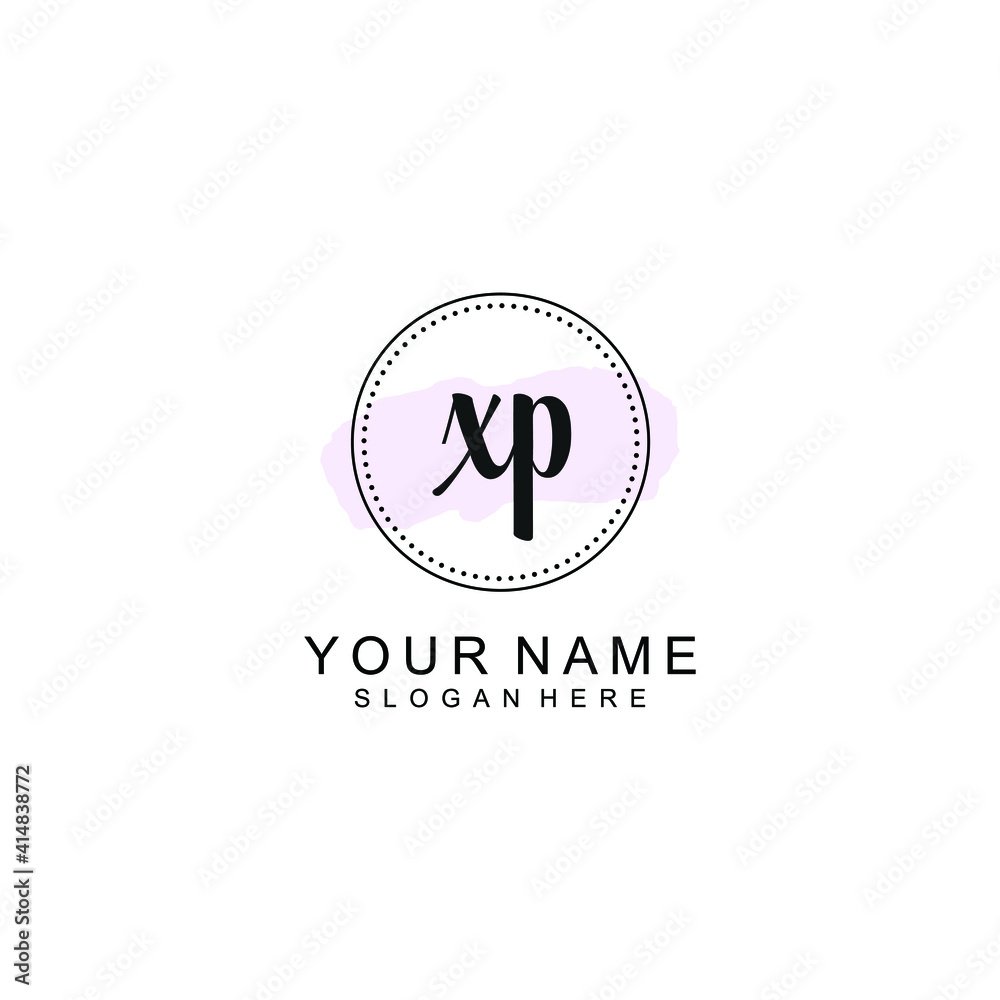XP Initial handwriting logo template vector XP Initial handwriting logo template vector