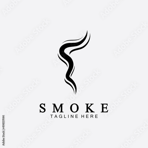 Smoke steam icon logo illustration isolated on white background,Aroma vaporize icons. Smells vector line icon, hot aroma, stink or cooking steam symbols, smelling or vapor