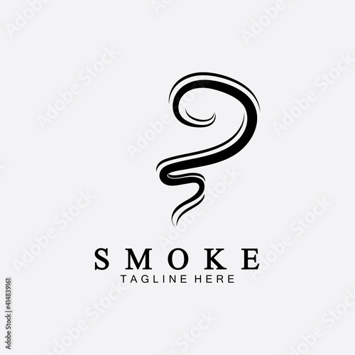 Smoke steam icon logo illustration isolated on white background,Aroma vaporize icons. Smells vector line icon, hot aroma, stink or cooking steam symbols, smelling or vapor