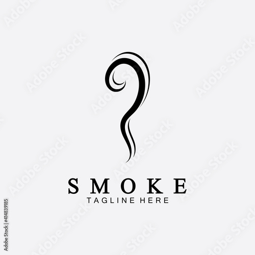 Smoke steam icon logo illustration isolated on white background,Aroma vaporize icons. Smells vector line icon, hot aroma, stink or cooking steam symbols, smelling or vapor