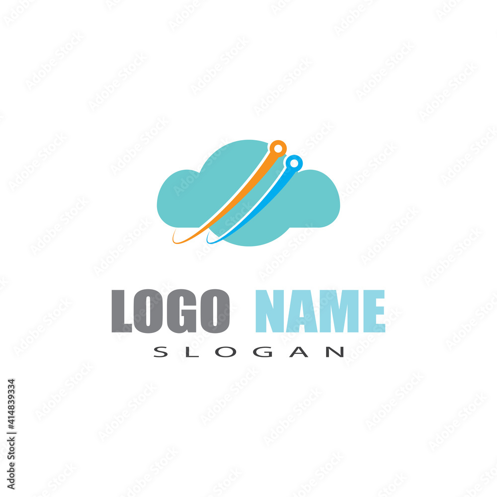 Cloud template vector icon illustration design Cloud template vector icon illustration design