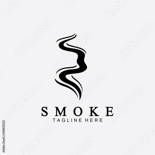 Smoke steam icon logo illustration isolated on white background,Aroma vaporize icons. Smells vector line icon, hot aroma, stink or cooking steam symbols, smelling or vapor