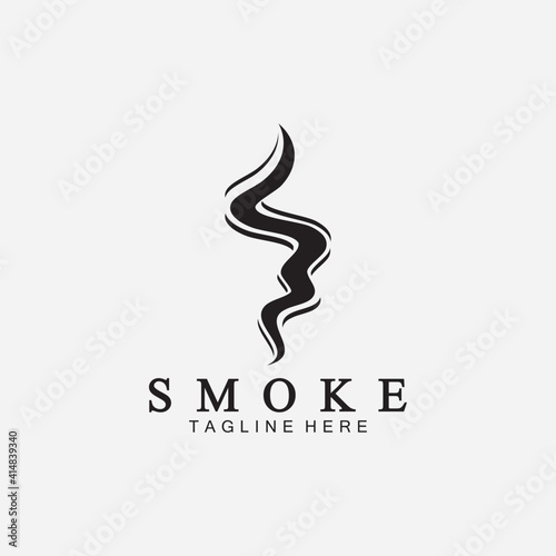Smoke steam icon logo illustration isolated on white background,Aroma vaporize icons. Smells vector line icon, hot aroma, stink or cooking steam symbols, smelling or vapor