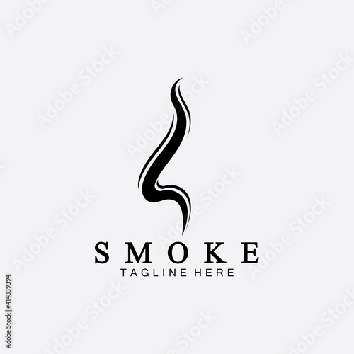 Smoke steam icon logo illustration isolated on white background,Aroma vaporize icons. Smells vector line icon, hot aroma, stink or cooking steam symbols, smelling or vapor