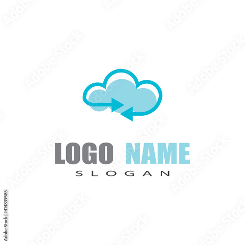 Cloud template vector icon illustration design