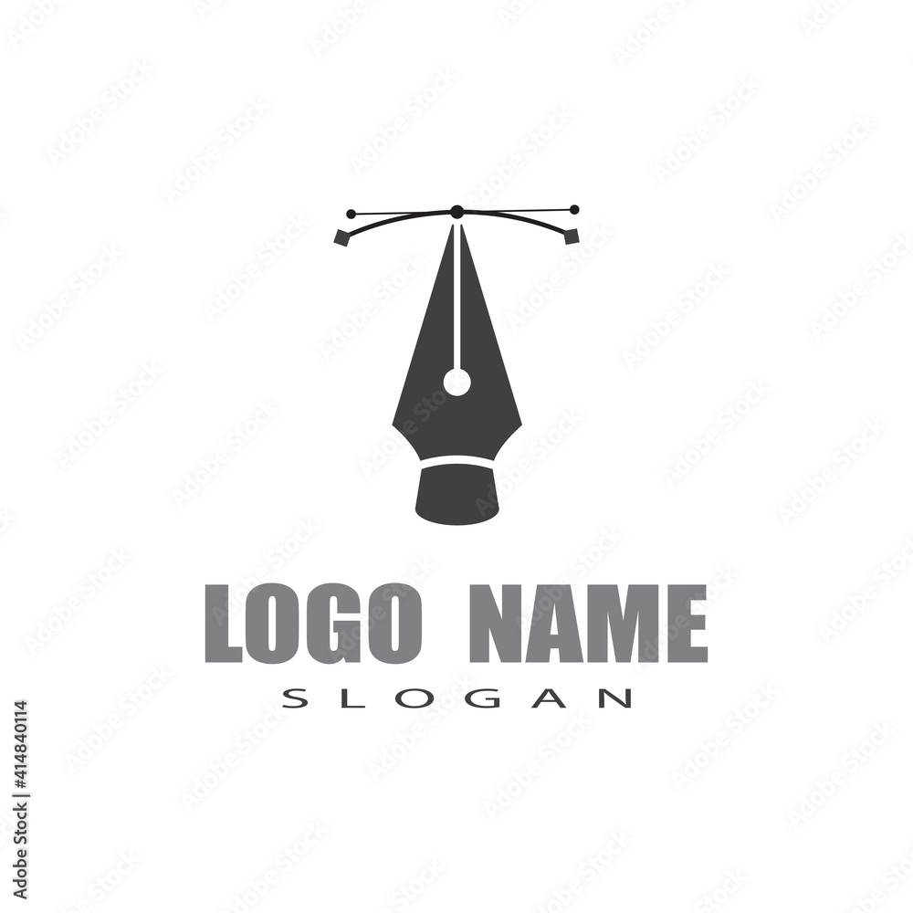 Pentool icon flat design vector illustration symbol Pentool icon flat design vector illustration symbol
