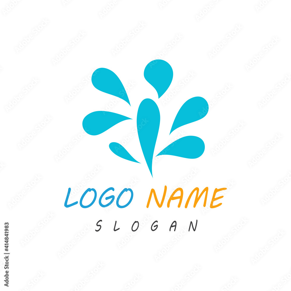 Fototapeta premium water splash icon vector illustration design template