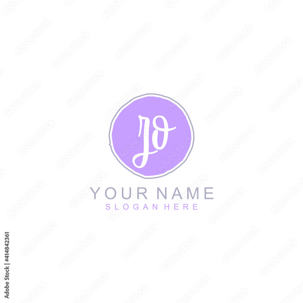 ZO Initial handwriting logo template vector ZO Initial handwriting logo template vector