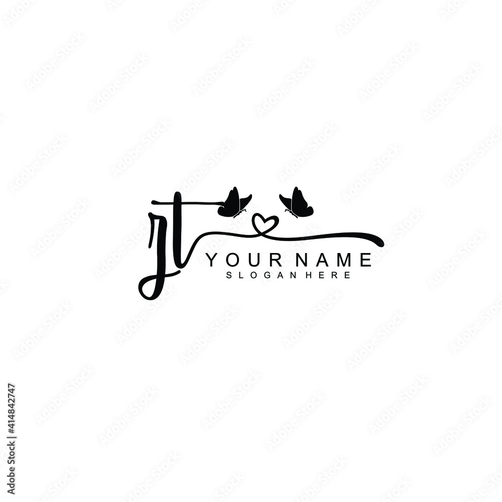 ZT Initial handwriting logo template vector ZT Initial handwriting logo template vector