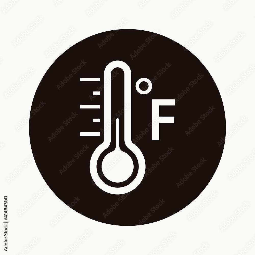 Fahrenheit temperature icon design vector illustration Fahrenheit temperature icon design vector illustration