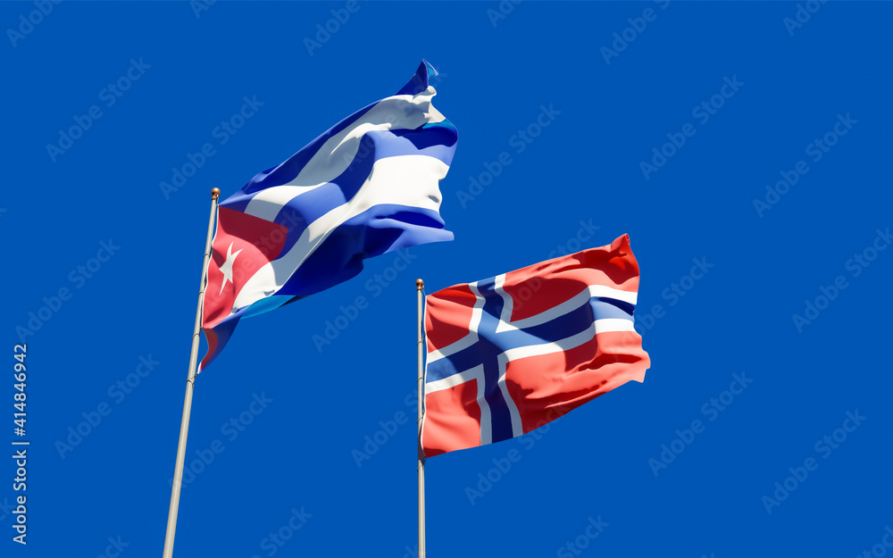 Flags of Norway and Cuba.