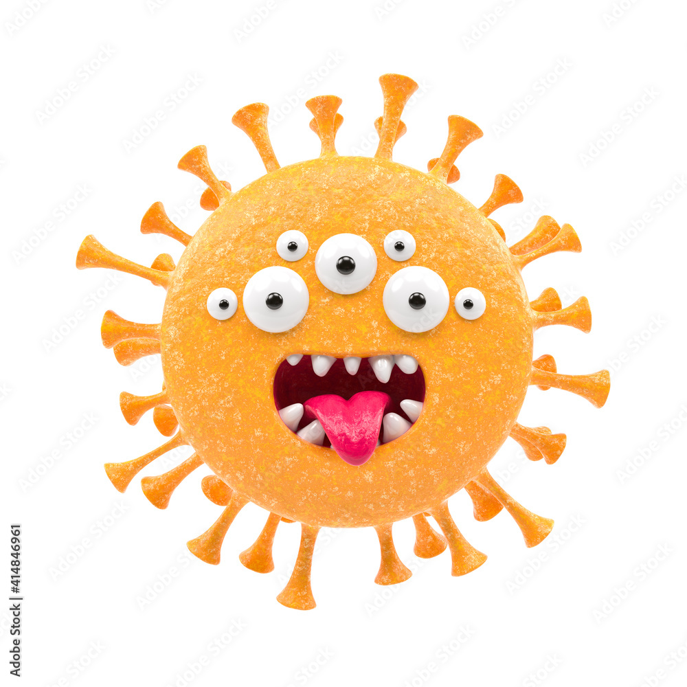 3d render, abstract emotional virus icon, excited character illustration, wondering, awaiting, cute cartoon virus, emoji, emoticon, toy