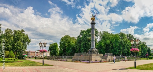 Vászonkép Round square in Poltava, Ukraine