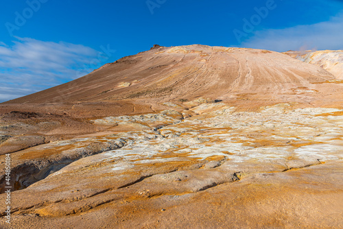 Natural landscape of Myvatn lake on Iceland photo