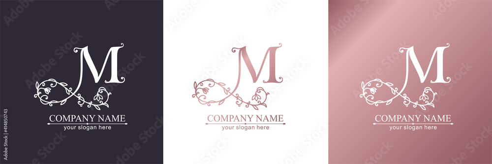 Fototapeta premium Premium Vector M logo. Monnogram. Personal logo or sign for branding an elite company.