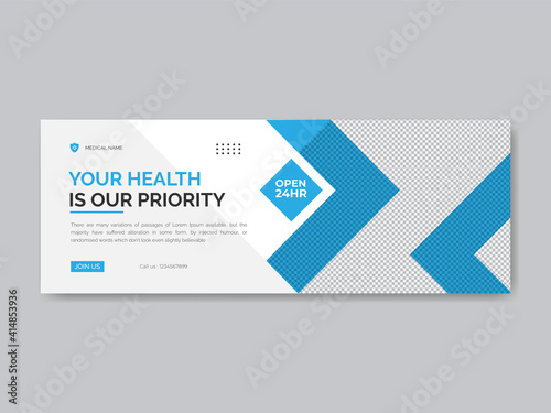 timeline Medical ads banner covers Corporate Business promotion Social media cover banner template ads