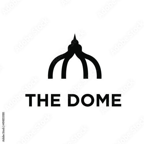 the Dome Palace creative logo design. Template Vector Illustration Isolated Background