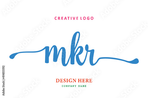 MKR lettering logo is simple, easy to understand and authoritative photo