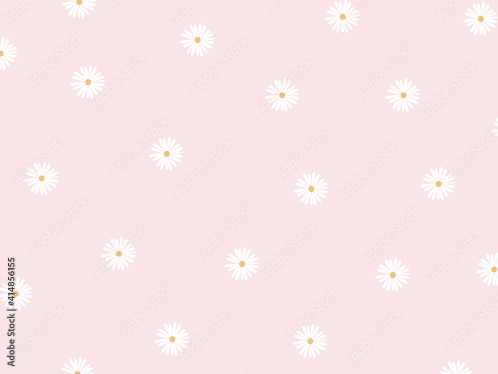 Daisy vector pattern. Stylish daisy flower pastel pattern. Daisy vector pattern. Stylish daisy flower pastel pattern.