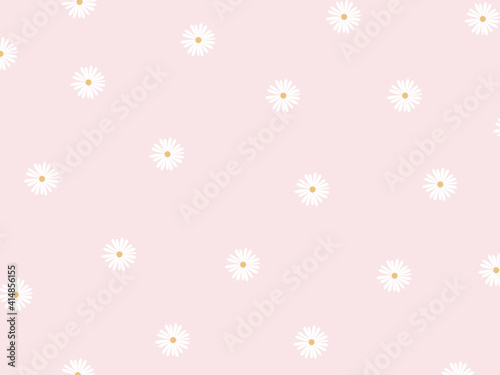 Daisy vector pattern. Stylish daisy flower pastel pattern. 