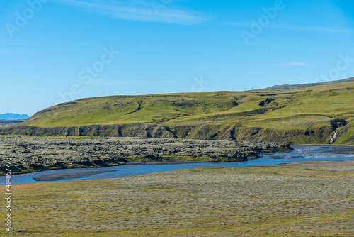 View of Fjadra river on Iceland photo