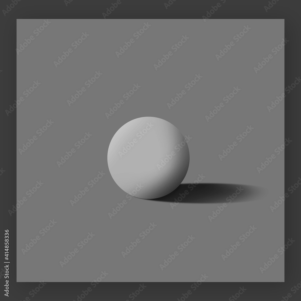 white ball on a white background