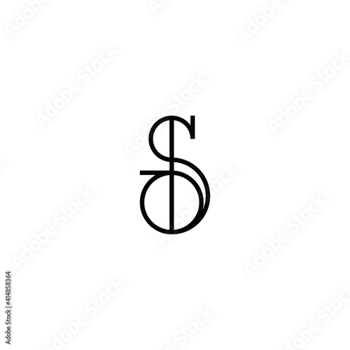 Elegant Letter S, SD, SO Line Beauty Logo