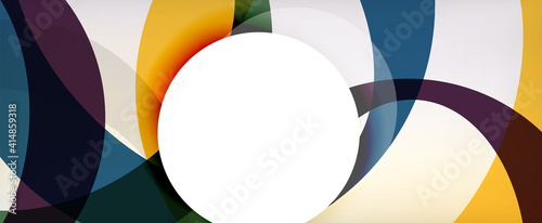 Ring geometric shapes, o letter repetition wallpaper. Abstract background for business or technology presentations, internet posters or web brochure covers