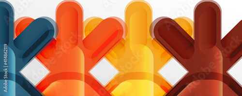 Wallpaper Mural Abstract glossy crosses background for business or technology presentations, internet posters or web brochure covers Torontodigital.ca