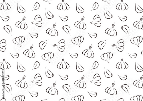 Garlic pattern wallpaper. Garlic vector. wallpaper. Garlic symbol vector.