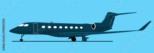 Jet plane icon isolated. Vector illustration.